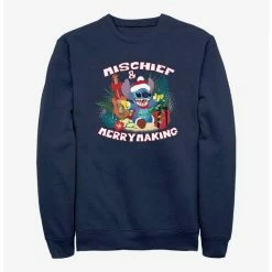 Top 10 😉 Disney Lilo & Stitch Mischief And Merrymaking Crew Sweatshirt 💯