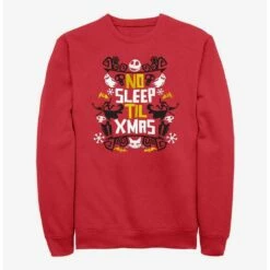 Promo ✔️ The Nightmare Before ❄ Christmas No Sleep Till Xmas Crew Sweatshirt ⭐