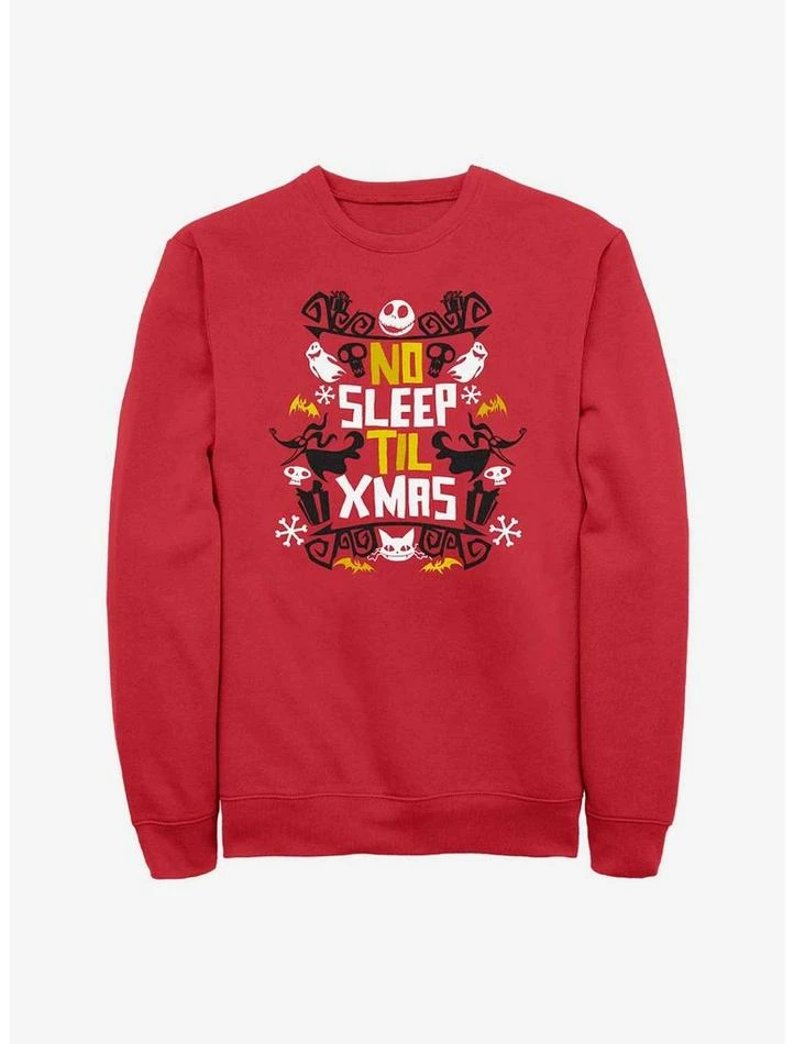 Promo ✔️ The Nightmare Before ❄ Christmas No Sleep Till Xmas Crew Sweatshirt ⭐ 1 Promo ✔️ The Nightmare Before ❄ Christmas No Sleep Till Xmas Crew Sweatshirt ⭐