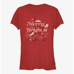 Promo 😉 Disney Princess Merry And Bright Girls T-Shirt 😉
