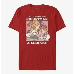 Coupon ⭐  Disney Princess Belle All I Want For  Christmas T-Shirt 💯