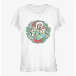 Outlet 😉 Disney Pixar Toy Story 4 Toys In Wreath Girls T-Shirt 😍
