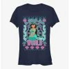 Best Pirce 👏 Disney Princess Jasmine World Ugly Holiday Girls T-Shirt ⭐