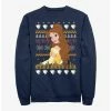 Promo 🎉 Disney Princess Belle Teacups Ugly Holiday Crew Sweatshirt 🔔