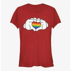 Discount 🔔 Disney Mickey Mouse Rainbow Love ❤️ Girls T-Shirt ⌛