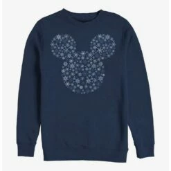 Deals ✔️ Disney Mickey Mouse Mickey Ear Snowflakes Crew Sweatshirt 😉