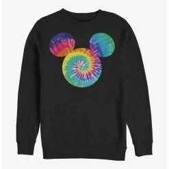 Best Pirce 🌟 Disney Mickey Mouse Mickey Tie Dye Fill Crew Sweatshirt ✔️