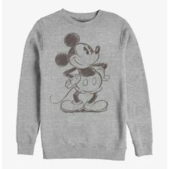 New ⭐ Disney Mickey Mouse Sketched Mickey Crew Sweatshirt 😀