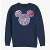 Flash Sale ✔️ Disney Mickey Mouse Tie Dye Red White Blue Crew Sweatshirt ❤️