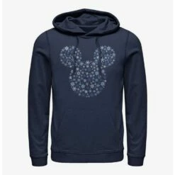 New ⭐ Disney Mickey Mouse Mickey Ear Snowflakes Hoodie ✨