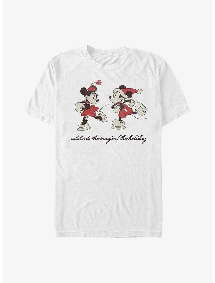 Brand new 😀 Disney Mickey Mouse Vintage Holiday Skaters T-Shirt 👍 1 Brand new 😀 Disney Mickey Mouse Vintage Holiday Skaters T-Shirt 👍