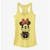 Promo 🥰 Disney Minnie Mouse Sitting Minnie Sketch Girls Tank 👍