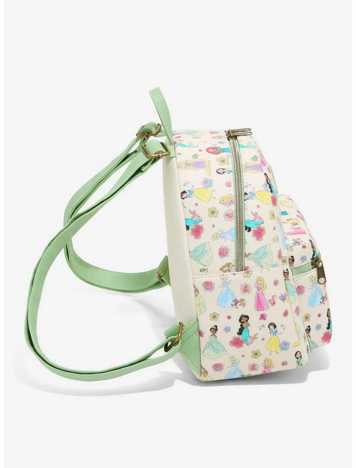 Outlet ⭐ Loungefly Disney Chibi Princess Floral Mini Backpack ❤️ 2 Outlet ⭐ Loungefly Disney Chibi Princess Floral Mini Backpack ❤️ - Image 2