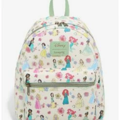 Outlet β Loungefly Disney Chibi Princess Floral Mini Backpack β€οΈ