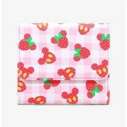 Best Sale ✨ Loungefly Disney Minnie Mouse Strawberry Mini Flap Wallet ⭐