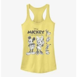 Discount 🔔 Disney Mickey Mouse Mickey Friends Sketch 🥰 Girls Tank ✔️