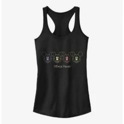 Best Sale 🔥 Disney Mickey Mouse Neon Faces ⌛ Girls Tank ⭐