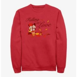 Best Pirce 🔥 Disney Mickey Mouse Falling In Love Crew Sweatshirt 😀