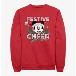 Top 10 😍 Disney Mickey Mouse Festive Cheer Crew Sweatshirt ❤️