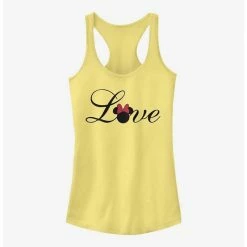 New 🧨 Disney Minnie Mouse Minnie Love Script Girls Tank 🔔