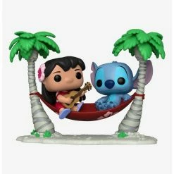Promo 🎉 Funko Disney Lilo & Stitch Pop! Moment Lilo & Stitch In Hammock Vinyl Figure Hot Topic Exclusive ⭐