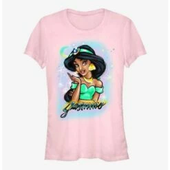Discount 👍 Disney Aladdin Jasmine Airbrushed Girls T-Shirt 🎉