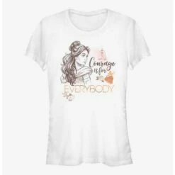 Buy 😀 Disney Beauty And The Beast Courage Is For Everybody ✔️ Girls T-Shirt ✨