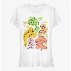 Hot Sale 😀 Disney Princess Abstract Princesses Girls T-Shirt 👏