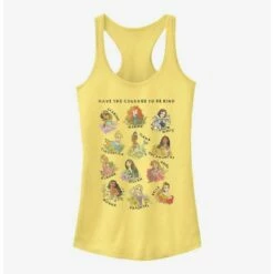 Promo 👏 Disney Princess Handdrawn Textbook Girls Tank 🔔