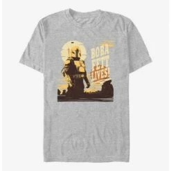 Outlet 😉 Star Wars The Book Of Boba Fett Boba Fett Lives T-Shirt ⌛