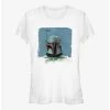 Buy ⭐ Star Wars The Book Of Boba Fett Boba Fett Portrait 😀 Girls T-Shirt ❤️