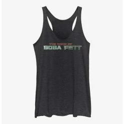 Outlet 🎉 Star Wars The Book Of Boba Fett Boba Fett Text Logo Girls Tank Top 🔥