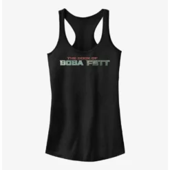 Budget ⭐ Star Wars The Book Of Boba Fett Boba Fett Text Logo Girls Tank Top 🧨