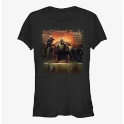 Best Sale 👍 Star Wars The Book Of Boba Fett Boba Painterly Throne Girls T-Shirt ✔️