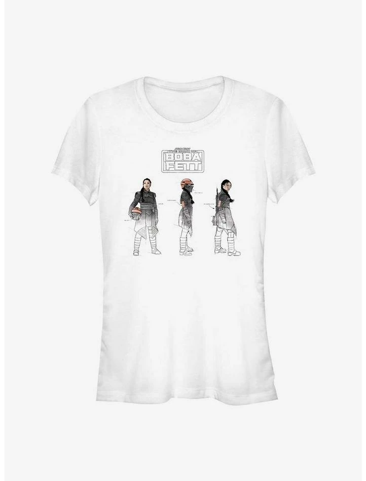 Promo 🎉 Star Wars The Book Of Boba Fett Fennec Painted Sketches Girls T-Shirt ✔️ 1 Promo 🎉 Star Wars The Book Of Boba Fett Fennec Painted Sketches Girls T-Shirt ✔️