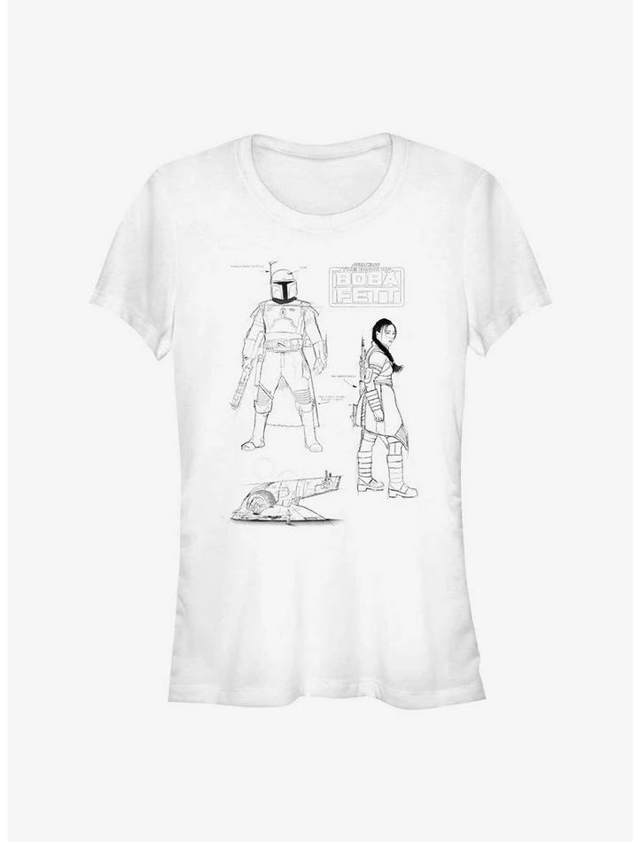 Deals 🎉 Star Wars The Book Of Boba Fett Fett Sketches Girls T-Shirt 🛒 1 Deals 🎉 Star Wars The Book Of Boba Fett Fett Sketches Girls T-Shirt 🛒