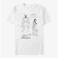 Flash Sale 🔔 Star Wars The Book Of Boba Fett Fett Sketches T-Shirt 😉