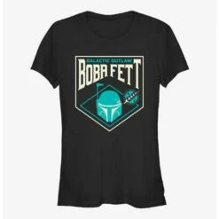 Coupon 👏 Star Wars The Book Of Boba Fett Galactic Outlaw Badge 🧨 Girls T-Shirt ✨