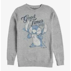 Best Sale ✔️ Disney Lilo & Stitch Good Times Only Crew Sweatshirt 🤩
