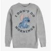 Best reviews of 😀 Disney Lilo & Stitch I Don't Do Mornings Crew Sweatshirt 🤩