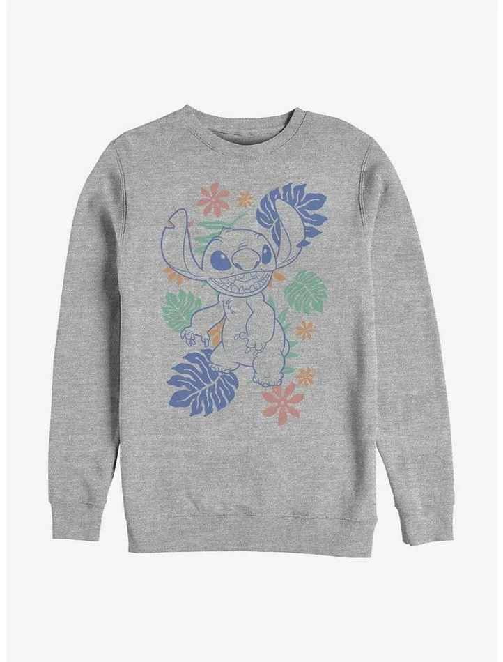 Budget 👍 Disney Lilo & Stitch Tropical Stitch Crew Sweatshirt ⌛ 1 Budget 👍 Disney Lilo & Stitch Tropical Stitch Crew Sweatshirt ⌛
