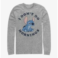 Wholesale 🎁 Disney Lilo & Stitch I Don't Do Mornings Long-Sleeve T-Shirt 🔔