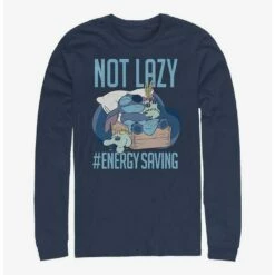 Flash Sale ✨ Disney Lilo & Stitch Not Lazy Energy Saving Long-Sleeve T-Shirt 😉