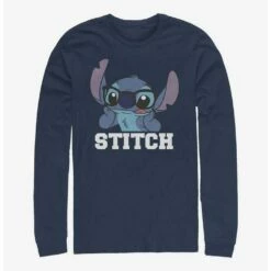 Promo ❤️ Disney Lilo & Stitch Tongue Out Long-Sleeve T-Shirt ⌛