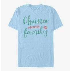 Outlet 😉 Disney Lilo & Stitch Ohana Script T-Shirt ⌛ -Dressup Outfits Shop 17273546 hi