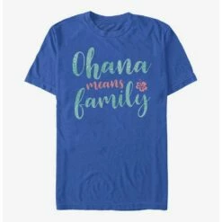 Outlet 😉 Disney Lilo & Stitch Ohana Script T-Shirt ⌛ -Dressup Outfits Shop 17273566 hi
