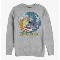 Cheapest 😉 Disney Lilo & Stitch Catch A Wave Crew Sweatshirt ⭐
