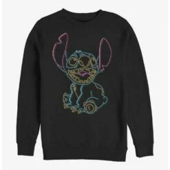 Wholesale 💯 Disney Lilo & Stitch Neon Stitch Crew Sweatshirt 🧨
