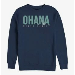 Promo 🥰 Disney Lilo & Stitch Ohana Bold Crew Sweatshirt ⌛