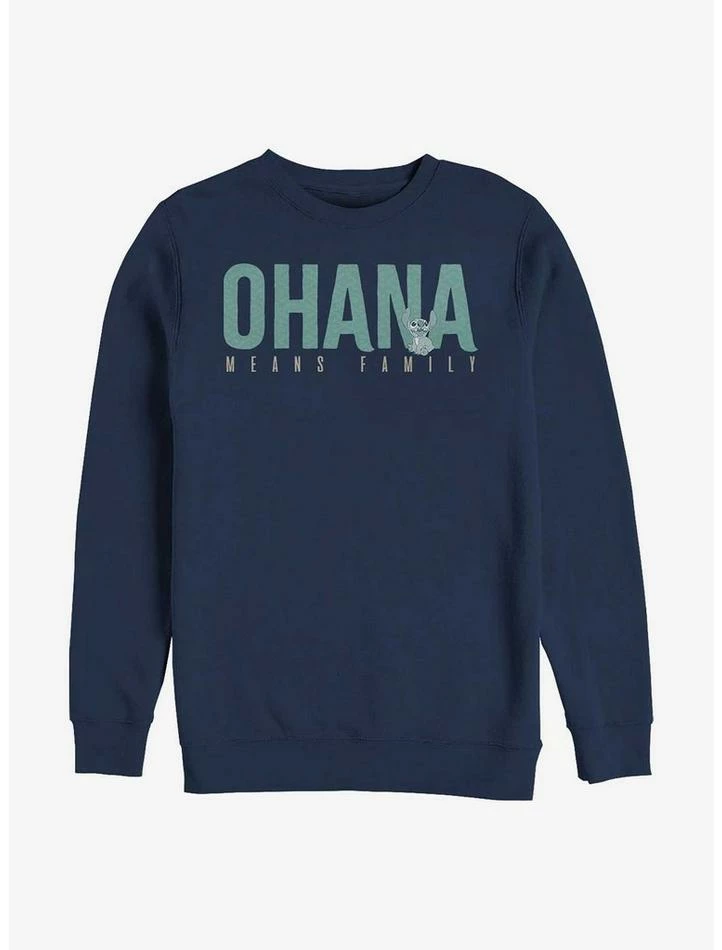 Promo 🥰 Disney Lilo & Stitch Ohana Bold Crew Sweatshirt ⌛ 1 Promo 🥰 Disney Lilo & Stitch Ohana Bold Crew Sweatshirt ⌛